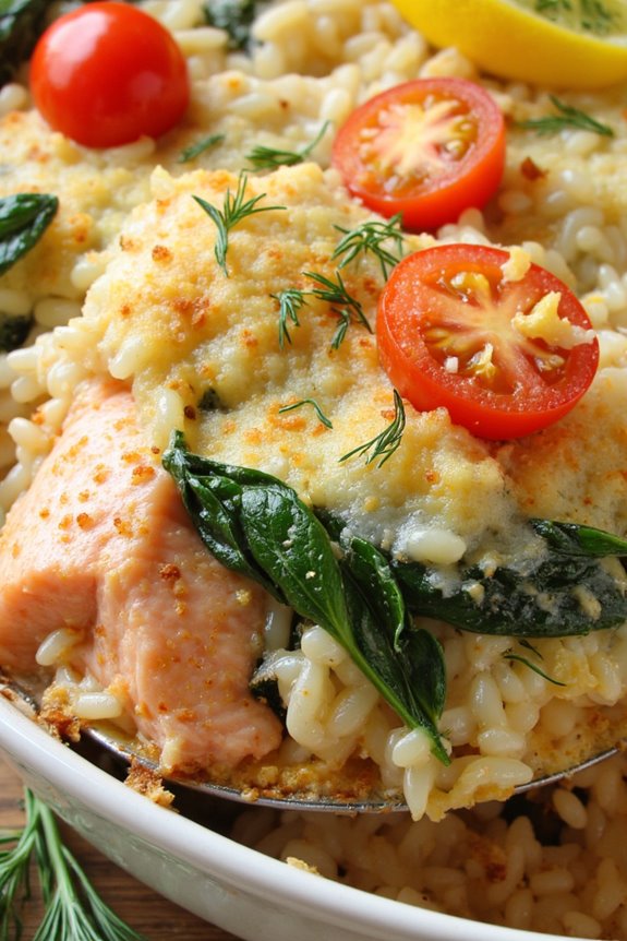 zesty salmon rice casserole